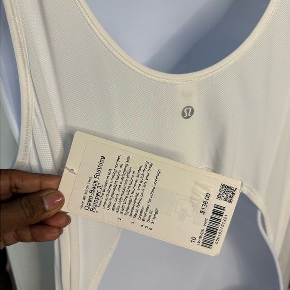 Lululemon Open-Back Running Romper 3" White Size 10
NEW WITH TAGS - Picture 9 of 9